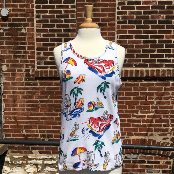VTG 1980s Fusion Graphic Tank Top, M/L/XL - Picture 1 of 7
